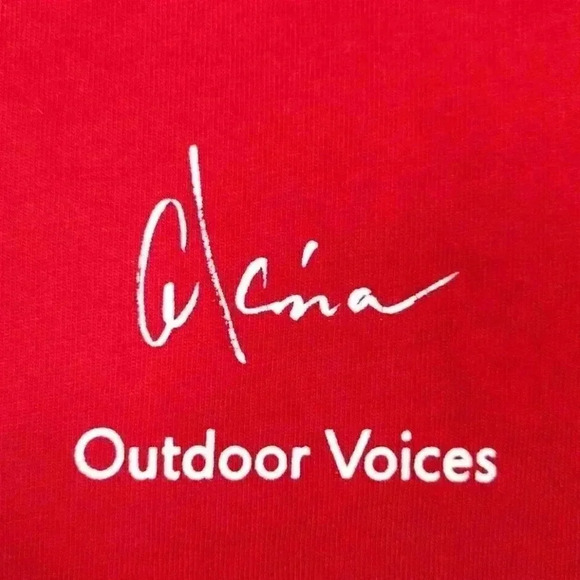 Outdoor Voices | OV x Akira Yonekawa Red Long Sleeve Tee - Cherry / Sz XS - Picture 4 of 6